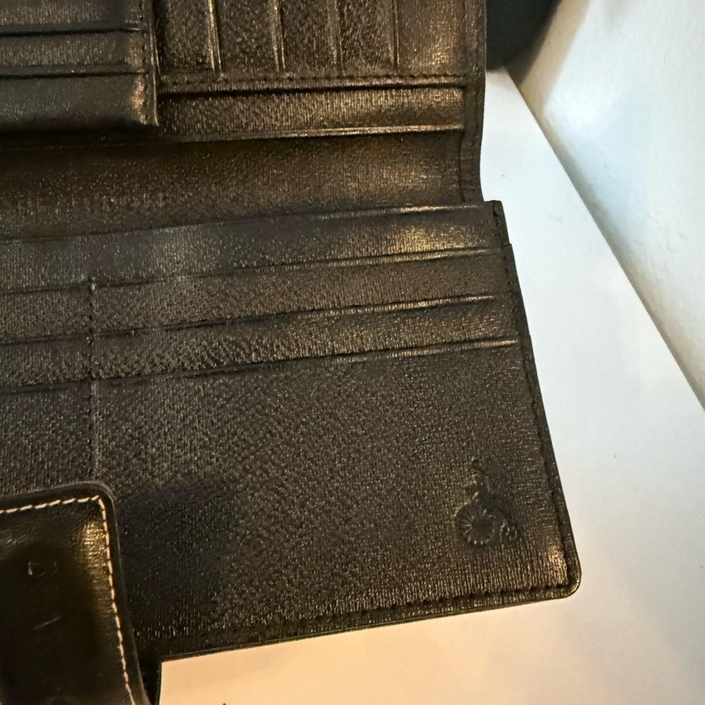Bean pole Plaid Leather Wallet - Picture 5 of 6
